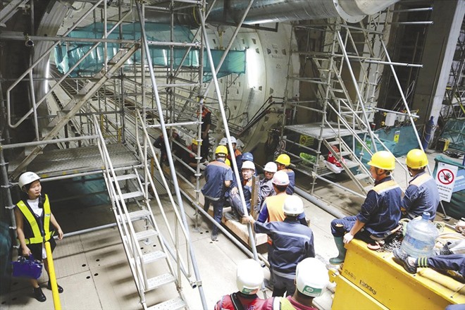 Yêu cầu chấn chỉnh sau vụ 'bào' tường vây metro TPHCM Thi công đường hầm tuyến metro số 1 Bến Thành – Suối Tiên