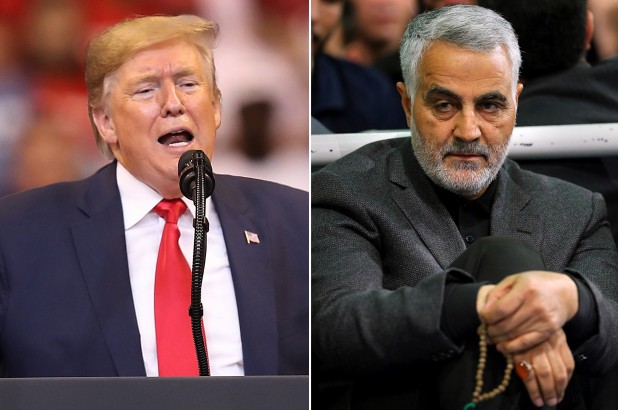 Căng thẳng Mỹ - Iran: Ông Trump sẽ 'giơ cao đánh khẽ'? Tổng thống Mỹ Donald Trump (trái) và tướng Iran Quassem Soleimani Ảnh: Getty