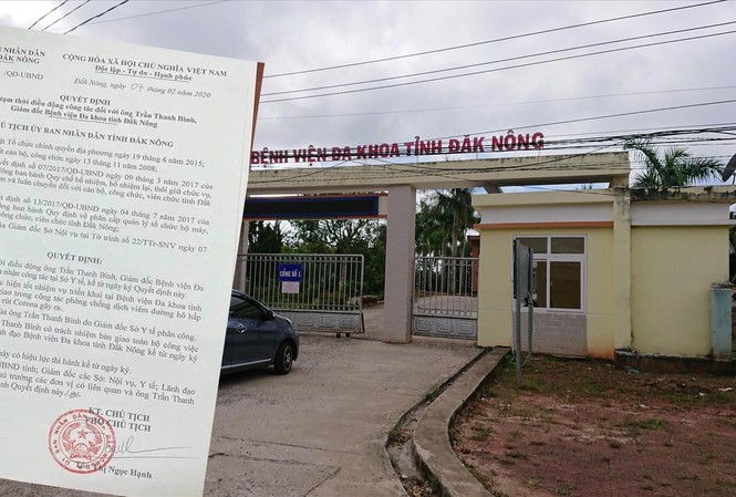 Vì sao Giám đốc bệnh viện tỉnh Đắk Nông bị điều chuyển? Bệnh viện Đa khoa tỉnh Đắk Nông và quyết định điều chuyển ông Bình