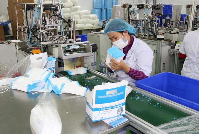 Mỗi ngày Việt Nam sản xuất 3 triệu chiếc khẩu trang Các Cty trong nước sản xuất 3 triệu khẩu trang/ngày