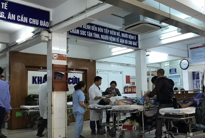 Bệnh viện vắng bệnh nhân tai nạn do rượu, bia Khoa Cấp cứu (Bệnh viên Việt Đức) giảm hẳn số bệnh nhân đến cấp cứu. Ảnh T.Hà
