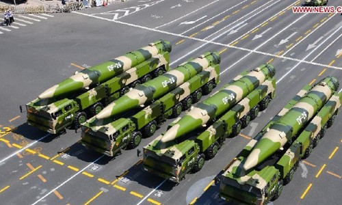 Trung Quốc triển khai tên lửa diệt tàu sân bay DF-26 là tên lửa đạn đạo tầm trung. Ảnh: News.cn