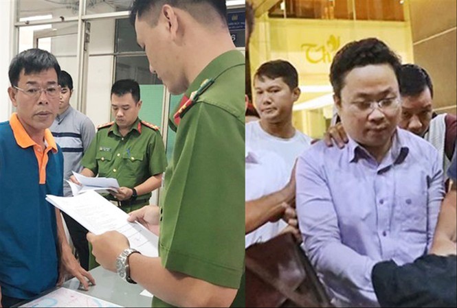 Đề nghị truy tố cựu Phó Chánh án quận vì xâm phạm chỗ ở Cựu Phó Chánh án TAND quận 4 Nguyễn Hải Nam (trái) và Lâm Hoàng Tùng Ảnh: B.H