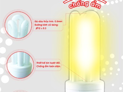 Bóng đèn compact chống ẩm Bóng đèn compact chống ẩm