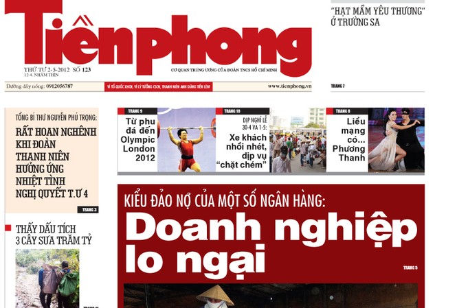 Tin bài chú ý trên Tiền Phong số 123 Tin bài chú ý trên Tiền Phong số 123