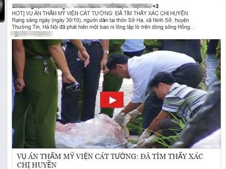Giới trẻ phẫn nộ trò câu like 'đã tìm thấy xác chị Huyền' Giới trẻ phẫn nộ trò câu like 'đã tìm thấy xác chị Huyền'