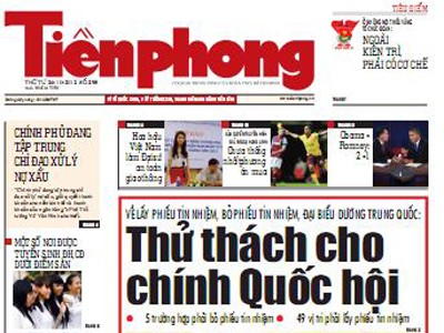 Tin bài chú ý trên Tiền Phong số 298 Tin bài chú ý trên Tiền Phong số 298