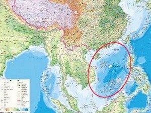 Philippines quan ngại bản đồ mới của Trung Quốc Bản đồ địa hình Trung Quốc do Sinomaps Press ấn bản và phát hành, bao gồm 130 đảo lớn nhỏ ở biển Đông (Ảnh: huanqiu.com)