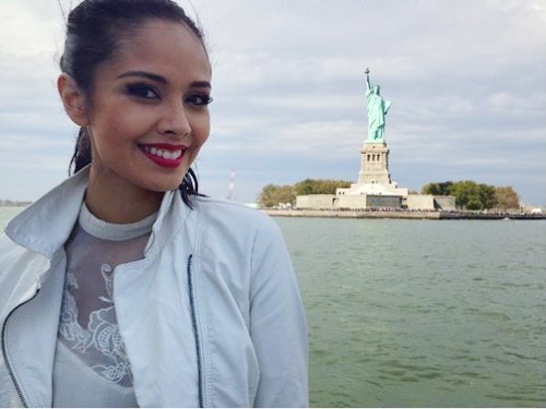 Hoa hậu thế giới 2013 giản dị vẫn xinh đẹp ở New York Hoa hậu thế giới 2013 giản dị vẫn xinh đẹp ở New York