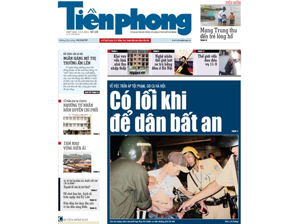 Tin bài đáng chú ý trên Tiền Phong số 255 Tin bài đáng chú ý trên Tiền Phong số 255