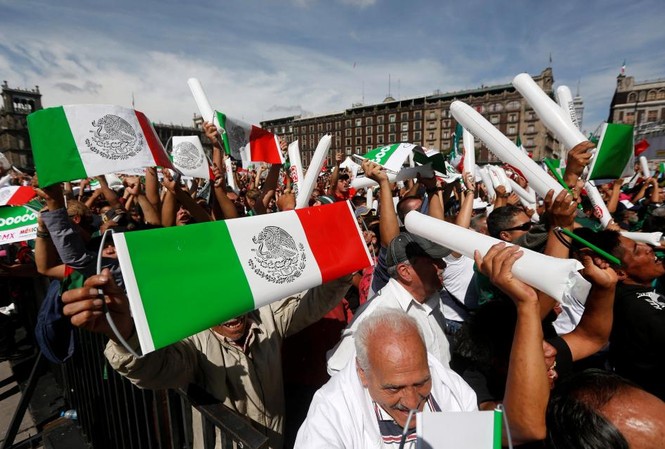 CĐV Mexico tạo động đất khi ăn mừng trận thắng Đức CĐV Mexico tạo động đất khi ăn mừng trận thắng Đức