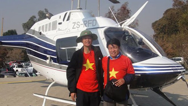 Đại gia Việt chi vài nghìn USD/giờ xem World Cup trên trực thăng Hai đại gia Hoàn "pháo' và Sáng "củ chi" .