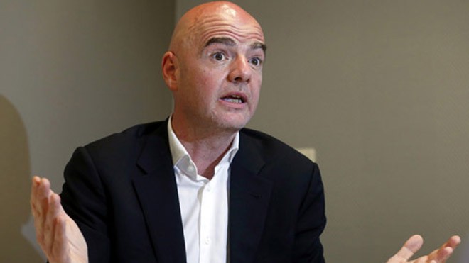 Năm ứng cử viên tranh chức Chủ tịch FIFA Tổng thư ký UEFA Gianni Infantino. Ảnh: Reuters.