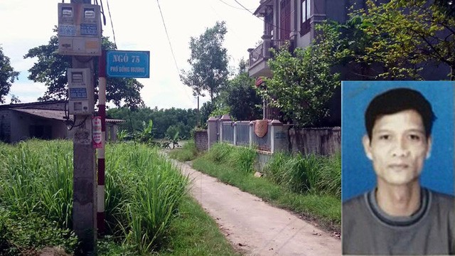 Nghi phạm thảm án giết 4 bà cháu là cháu rể nạn nhân Con đường dẫn ra bờ sông nơi tình nghi Dũng đang ẩn náu và nghi phạm (ảnh nhỏ)