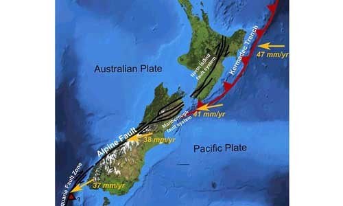 Cảnh báo “Quái vật” cựa mình bên dưới New Zealand Đới hút chìm Hikurangi - chạy từ ngoài khơi phía trên đảo Nam New Zealand tới khu vực Gisborne ở đảo Bắc đã bắt đầu chuyển động. Ảnh: DAILY MAIL