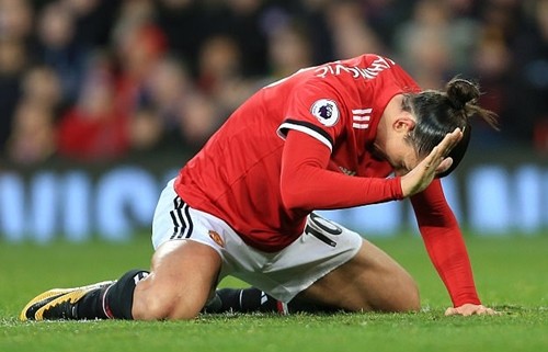 Mourinho sai lầm khi ghép đôi Lukaku và Ibrahimovic? Ibrahimovic không thể hiện được nhiều trước Burnley tối 26/12. Ảnh: Offside.