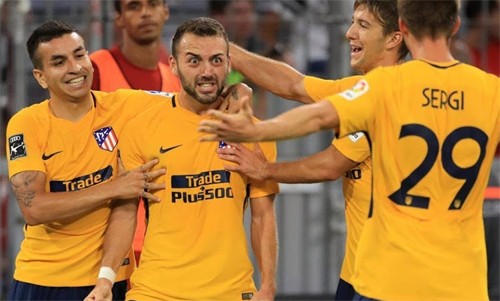 Sao trẻ Atletico bị treo giò 9 trận vì thóa mạ trọng tài Bare (giữa) là một tài năng đầy triển vọng của Atletico. Ảnh: Marca