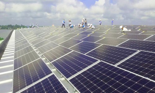 Dự án điện mặt trời của Sao Mai Group gấp rút thi công Dự án Sao Mai Solar PV1 đang được Sao Mai triển khai gấp rút