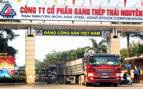 Gang thép Thái Nguyên nguy cơ phá sản TISCO đang rơi vào thế khó khăn cân đối dòng tiền, tài chính. Ảnh: TISCO.