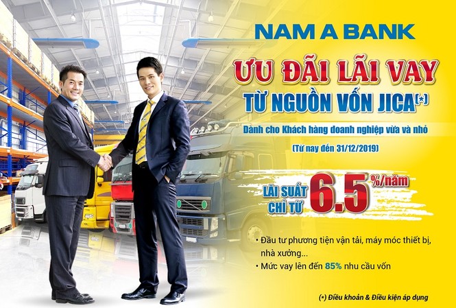 Nam A Bank ưu đãi lãi vay từ 6.5%/năm cho doanh nghiệp vừa và nhỏ Nam A Bank ưu đãi lãi vay từ 6.5%/năm cho doanh nghiệp vừa và nhỏ