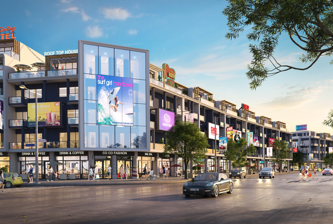 Chắp cánh cho 'đất võ' hóa rồng Dãy phố thương mại tại dự án Nhơn Hội New City