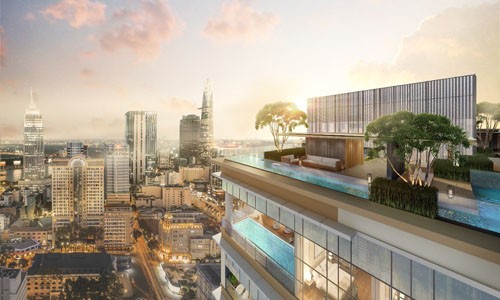Sống đẳng cấp với các tiện ích xứng tầm The Sky Club tại The Marq Thang máy dừng ngay cửa căn hộ sẽ đưa bạn đến với ốc đảo giữa đô thị để tận hưởng trọn vẹn những phút giây riêng tư giữa đất trời.