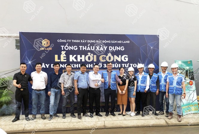 Khởi công khu nhà ở 35 Bùi Tư Toàn quận Bình Tân Lễ ký kết giữa Tổng thầu xây dựng MD Land & Công ty xây dựng Nam Tín.