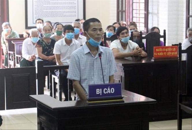 Bị cáo chủ mưu Mai Văn Dinh tại phiên toà
