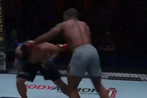 Võ sĩ MMA tung cú ‘thần cước’ như búa bổ khiến đối thủ ngã ngửa Tafon Nchukwi tung cú đá hạ knock-out Al Matavao.