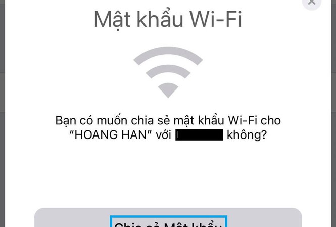 Hướng dẫn chia sẻ mật khẩu Wi-Fi trên iPhone Hướng dẫn chia sẻ mật khẩu Wi-Fi trên iPhone