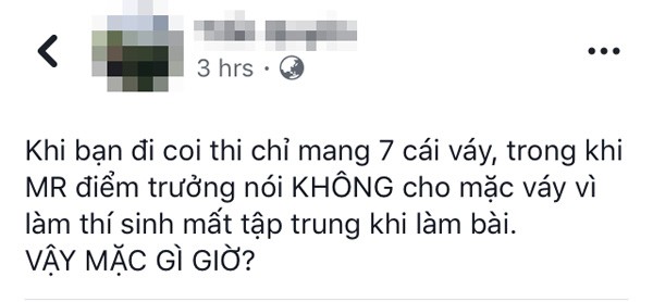Giám thị được yêu cầu... không mặc váy khi coi thi Giám thị được yêu cầu... không mặc váy khi coi thi