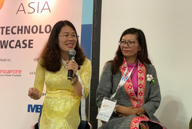 Startup Việt đoạt giải nhì cuộc thi khởi nghiệp du lịch MIST Đại diện Ecohost đang thuyết trình về dự án của mình.Ảnh: ADB