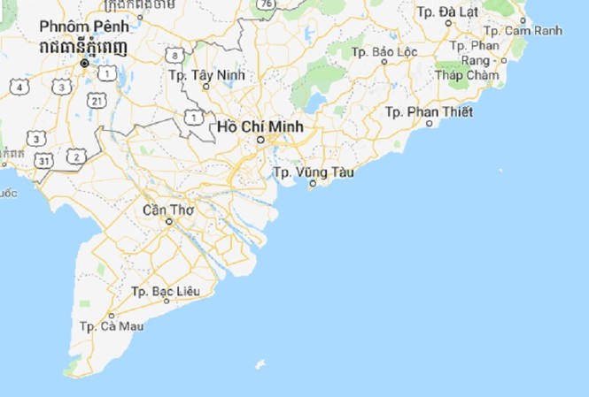 Tàu cá chìm trên biển, 10 thuyền viên mất tích Vị trí tàu KH 90208 TS bị nạn