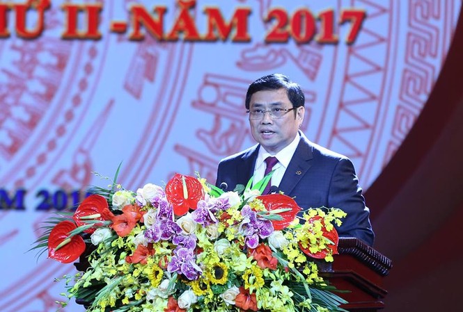 Tổng Bí thư Nguyễn Phú Trọng dự lễ trao giải 'Búa liềm vàng' Ông Phạm Minh Chính, Trưởng Ban Tổ chức Trung ương