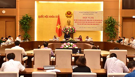 Thiếu những nội dung tiếp xúc cử tri chuyên sâu Hội nghị Đổi mới và nâng cao chất lượng công tác dân nguyện của Quốc hội. Ảnh QK