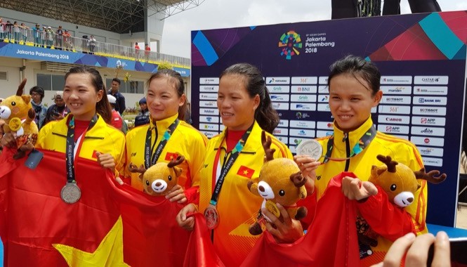 Tuyển rowing nữ Việt Nam giành thêm huy chương bạc Tuyển rowing nữ Việt Nam giành thêm huy chương bạc