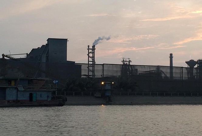 Cháy tại nhà máy thép Hoà Phát, 4 công nhân nhập viện Nhà máy thép Hoà Phát nơi xảy ra vụ cháy.