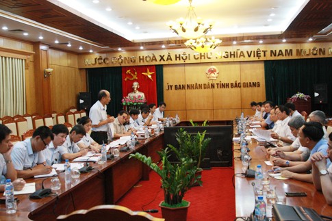 Thanh tra sử dụng đất đai và đầu tư xây dựng tỉnh Bắc Giang Thanh tra Chính phủ công bố quyết định thanh tra tại UBND tỉnh Bắc Giang (Ảnh: TTCP).