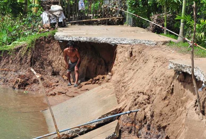 ĐBSCL sẽ sạt lở dữ dội Sạt lở đất ở Hậu Giang