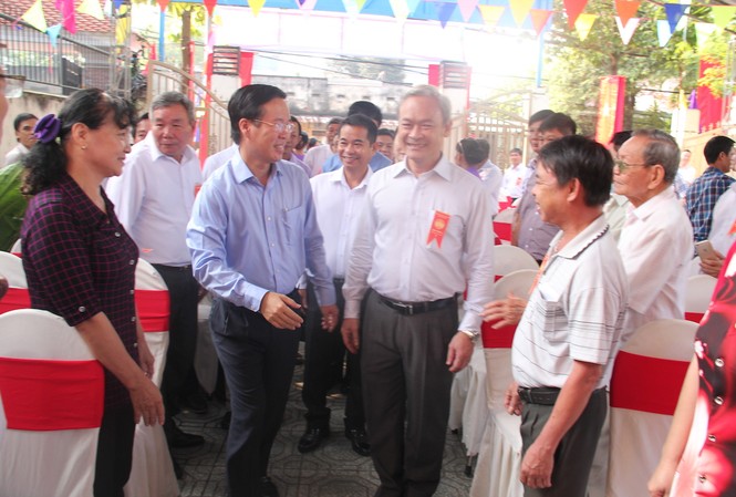 Trưởng ban Tuyên giáo Trung ương dự ngày hội đại đoàn kết toàn dân tại Đồng Nai Ông Võ Văn Thưởng gặp gỡ người dân KP 2, phường Tân Mai