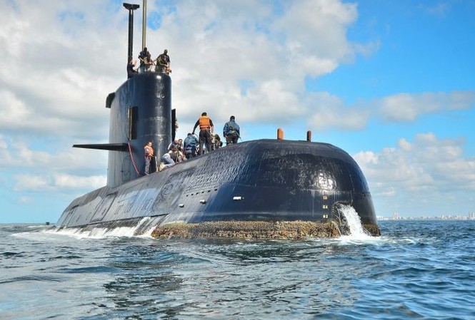 NÓNG: Xuất hiện tin tàu ngầm Argentina phát nổ Tàu ngầm ARA San Juan. Ảnh: Hải quân Argentina