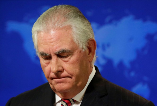 Tổng thống Mỹ Donald Trump bất ngờ cách chức Ngoại trưởng Rex Ông Rex Tillerson. Ảnh: National Interest