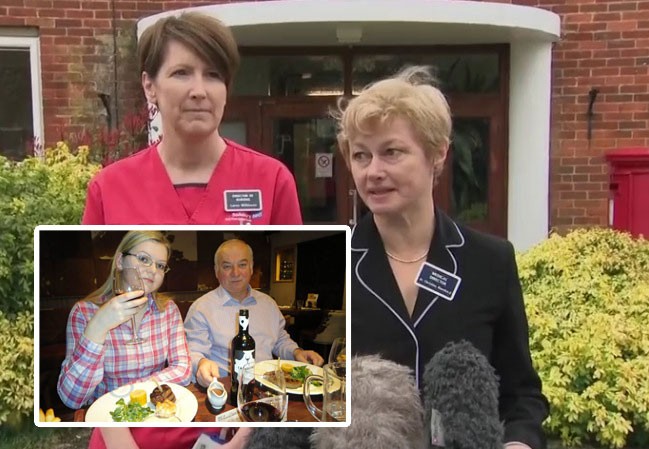 Bác sĩ Anh tiết lộ phương pháp điều trị đặc biệt cho cha con Skripal Bà Christine Blanshard (áo đen) thông báo về tình hình hai cha con Skripal. Ảnh: RT