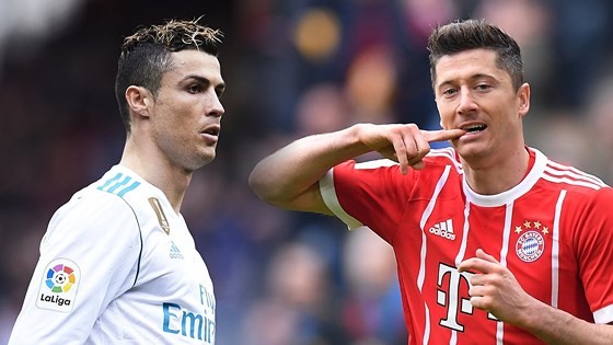 Lewandowski tuyên bố Bayern sẽ 'xử đẹp' Real Madrid Robert Lewandowski (phải, Bayern) và Cristiasno Ronaldo (Real Madrid)