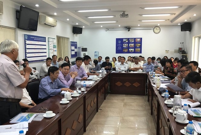 Các nhà khoa học ủng hộ và góp ý cho Dự án Cần Giờ Quang cảnh hội thảo. Ảnh: TTXVN