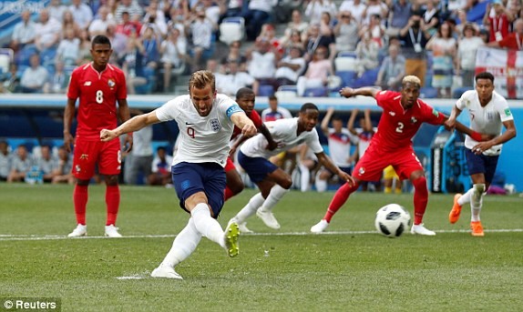 Chơi 2 trận, Harry Kane ghi bàn bằng cả 4 kỳ dự World Cup của Messi Harry Kane lập hat-trick vào lưới Panama.