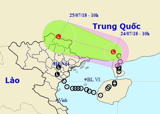 Áp thấp nhiệt đới di chuyển kỳ lạ, gây 'mưa chồng mưa' ở miền Bắc Áp thấp nhiệt đới có đường đi kỳ lạ, sẽ gây mưa rất to ở các tỉnh miền núi phía Bắc