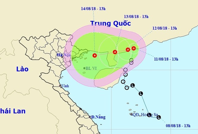 Áp thấp nhiệt đới bất ngờ bẻ hướng về phía vịnh Bắc bộ, gây mưa lớn Dự báo áp thấp nhiệt đới sẽ thay đổi đường đi, đồng thời gây mưa lớn ở miền Bắc và Bắc Trung bộ trong tuần tới