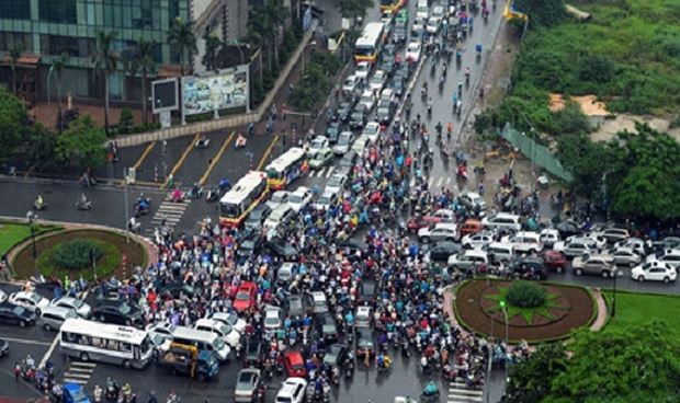 Giao thông đô thị kìm hãm Thủ đô phát triển Ảnh minh họa từ internet.