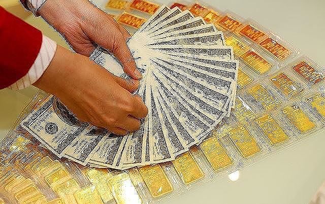Cuối tuần vàng tăng giá mạnh, tỷ giá 'neo' cao Cuối tuần vàng tăng giá mạnh, tỷ giá neo cao. ảnh minh hoạ